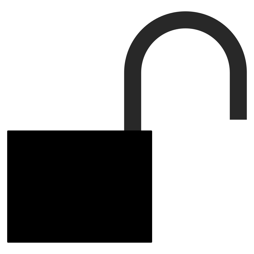 Onlinelabels Clip Art Padlock Unlocked Silhou 01